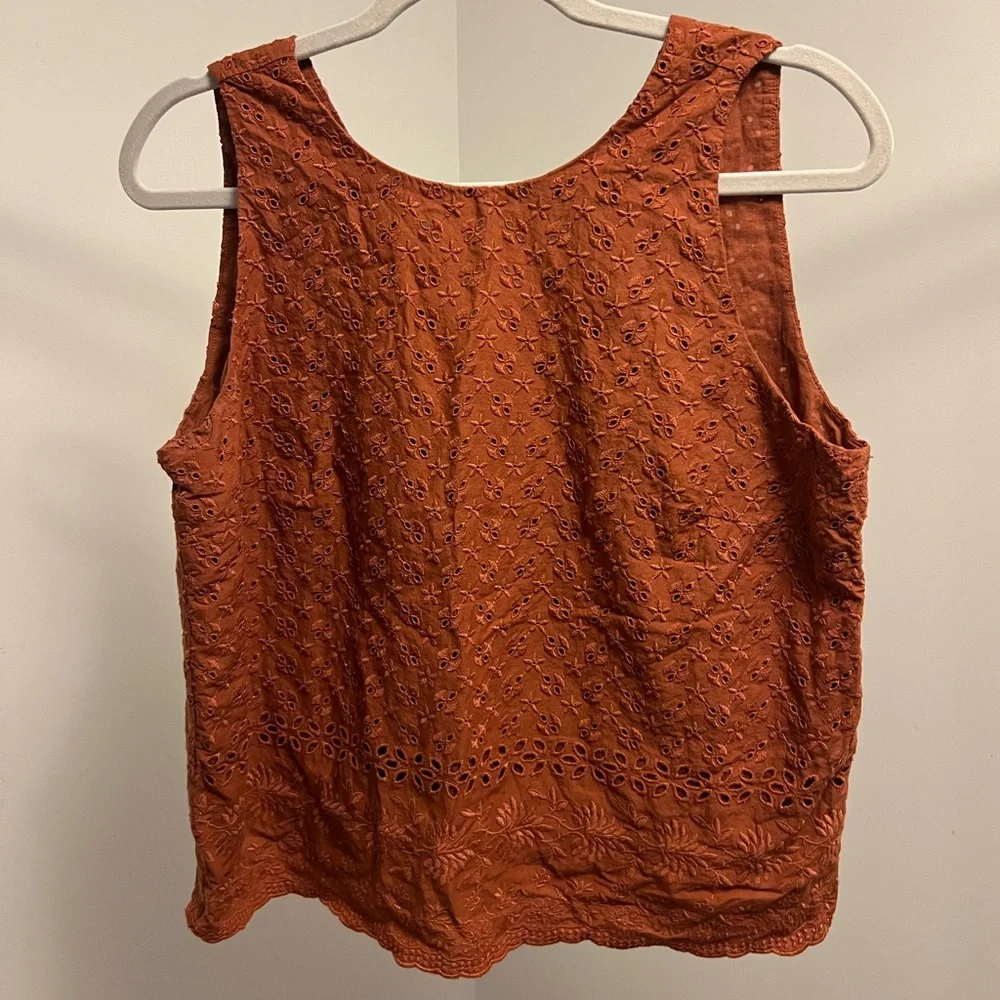 LOFT Orange Blouse / M - Picture 2 of 5